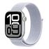 APPLE Watch Series 10 GPS, 42mm Aluminiumgehäuse, Silber mit Sport Loop, Blaue Wolke (MWWD3QF/A)