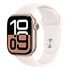 APPLE Watch Series 10 GPS, 42mm Aluminiumgehäuse, Roségold mit Sportarmband M/L, Blassrosa (MWWJ3QF/A)