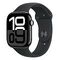 APPLE Watch Series 10 GPS, 46mm Aluminiumgehäuse, Diamantschwarz mit Sportarmband M/L, Schwarz (MWWQ3QF/A)