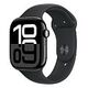 APPLE Watch Series 10 GPS, 46mm Aluminiumgehäuse, Diamantschwarz mit Sportarmband S/M, Schwarz (MWWP3QF/A)