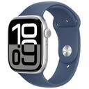 APPLE Watch Series 10 GPS, 46mm Aluminium Case, Silver with Sport Band M/L, Denim (MWWM3QF/A)