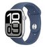 APPLE Watch Series 10 GPS, 46mm Aluminiumgehäuse, Silber mit Sportarmband M/L, Denim (MWWM3QF/A)