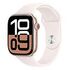 APPLE Watch Series 10 GPS, 46mm Aluminiumgehäuse, Roségold mit Sportarmband S/M, Blassrosa (MWWT3QF/A)