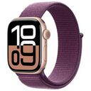 APPLE Watch Series 10 GPS + Cellular, 42mm Aluminium Case, Rose Gold with Sport Loop, Plum (MWXC3QF/A)