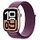 APPLE Watch Series 10 GPS + Cellular, 42mm Aluminium Case, Rose Gold with Sport Loop, Plum (MWXC3QF/A)