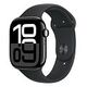 APPLE Watch Series 10 GPS + Cellular, 46mm Aluminiumgehäuse, Diamantschwarz mit Sportarmband S/M, Schwarz (MWY33QF/A)