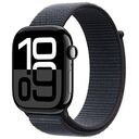 APPLE Watch Series 10 GPS + Cellular, 46mm Aluminiumgehäuse, Diamantschwarz mit Sport Loop, Tinte (MWY53QF/A)