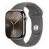 APPLE Watch Series 10 GPS + Cellular, 46mm Titangehäuse, Natur mit Sportarmband S/M, Steingrau (MWY93QF/A)