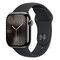 APPLE Watch Series 10 GPS + Cellular, 42mm Titangehäuse, Schiefer mit Sportarmband S/M, Schwarz (MWXG3QF/A)