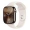 APPLE Watch Series 10 GPS + Cellular, 46mm Titangehäuse, Gold mit Sportarmband M/L, Polarstern (MWYY3QF/A)