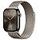 APPLE Watch Series 10 GPS + Cellular, 42mm Titangehäuse, Natur mit Milanaise Armband (MWXF3QF/A)