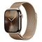 APPLE Watch Series 10 GPS + Cellular, 42mm Titangehäuse, Gold mit Milanaise Armband (MX083QF/A)