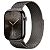APPLE Watch Series 10 GPS + Cellular, 46mm Titangehäuse, Schiefer mit Milanaise Armband M/L (MWYW3QF/A)