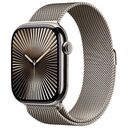APPLE Watch Series 10 GPS + Cellular, 46mm Titangehäuse, Natur mit Milanaise Armband S/M (MC7Q4QF/A)