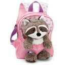 NICI Rucksack mit Waschbär Plüschtier, Rosa (49845)