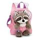NICI Rucksack mit Waschbär Plüschtier, Rosa (49845)