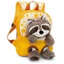 NICI Backpack with Soft Toy Raccoon, Yellow (49846)