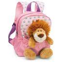 NICI Rucksack mit Löwe Plüschtier, Rosa (49849)
