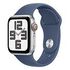 APPLE Watch SE (2nd Generation) GPS + Cellular, 40mm Aluminium Case, Silver with Sport Band M/L, Denim [Late 2024] (MXGG3QF/A)