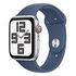 APPLE Watch SE (2nd Generation) GPS + Cellular, 44mm Aluminium Case, Silver with Sport Band M/L, Denim [Late 2024] (MXGQ3QF/A)