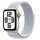 APPLE Watch SE (2nd Generation) GPS + Cellular, 40mm Aluminium Case, Silver with Sport Loop, Blue Cloud [Late 2024] (MXGE3QF/A)