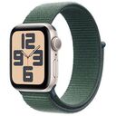 APPLE Watch SE (2nd Generation) GPS, 40mm Aluminium Case, Starlight with Sport Loop, Lake Green [Late 2024] (MXEH3QF/A)