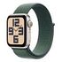 APPLE Watch SE (2nd Generation) GPS, 40mm Aluminium Case, Starlight with Sport Loop, Lake Green [Late 2024] (MXEH3QF/A)