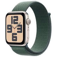 APPLE Watch SE (2nd Generation) GPS, 44mm Aluminium Case, Starlight with Sport Loop, Lake Green [Late 2024] (MXEW3QF/A)