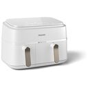 PHILIPS Dual Basket Airfryer 3000 Series, White / Champagne, CH Version (NA353/19)