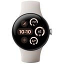 GOOGLE Pixel Watch 3 LTE, 41mm Aluminiumgehäuse, Polished Silver mit Sportarmband Porcelain