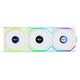 LIAN LI Uni Fan SL Wireless LCD 120 ARGB Reverse Blade, 120mm, White, pack of 3 (12RSLLCD1W3W)