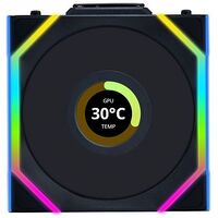 LIAN LI Uni Fan SL Wireless LCD 120 ARGB, 120mm, Black (12SLLCD1W1B)