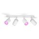 PHILIPS Hue White & Color Ambiance - Fugato (2024) Decken-/Wandleuchte LED Spotlight 4er-Spot, Weiss (929003810501)