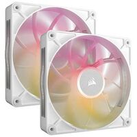 CORSAIR iCUE LINK RX140 MAX RGB Starter Kit, White, 140mm, pack of 2 (CO-9051040-WW)
