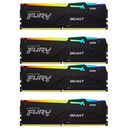 KINGSTON FURY Beast RGB Kit, DDR5-5200, 128GB, CL40, Black (KF552C40BBAK4-128)