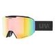 UVEX Evidnt Attract Small V Ski Goggles, Black Matt + Mirror Rainbow