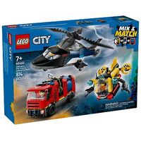 LEGO City - Kombinationsset mit Hubschrauber, Löschauto und U-Boot (60462)