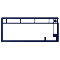 HYPERX Alloy Rise 75 Top Plate, Marine Blue (85U15AA)