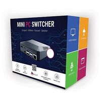 HUTOPI Mini PC Switcher, Raspberry Pi 4 4.0GB, 128GB microSD (SWITCHER4GO128GB)
