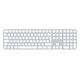 APPLE Magic Keyboard with Touch ID/Numeric Keypad for Apple Silicon Macs [2024], White Keys, German Layout (MXK73D/A)