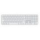 APPLE Magic Keyboard with Touch ID/Numeric Keypad for Apple Silicon Macs [2024], White Keys, French Layout (MXK73F/A)
