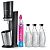 SODASTREAM Crystal 3.0 CQC Mega Pack, 3 Glaskaraffen, Schwarz / Metall