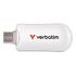 VERBATIM Plectra USB-C Flash Drive, 64GB, Weiss (30228)