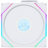 LIAN LI Uni Fan TL LCD Wireless 120 RGB Reverse Blade, 120mm, White (12RTLLCD1W1W)