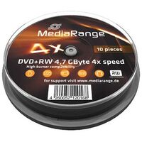 MEDIARANGE DVD+RW 4.7GB/4x (120min), 10 Stück (MR451)
