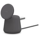 BELKIN Boost Charge Pro Kabellose 2-in-1 Ladestation mit MagSafe, Charcoal (WIZ020vfH36)