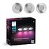 PHILIPS Hue White & Color Ambiance - Xamento Recessed Spotlight 3-Spot, Silver (929003812901)