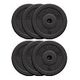GORILLA SPORTS Plastic Weight Plates Set, 6 x 5 kg