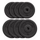 GORILLA SPORTS Plastic Weight Plates Set, 4 x 2.5 kg + 4 x 5 kg