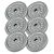 GORILLA SPORTS Iron Weight Plates Set, Silver, 6 x 5 kg